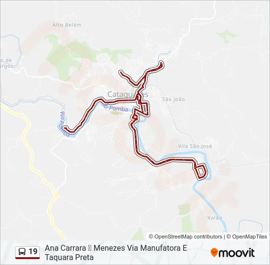 19 Bus Line Map