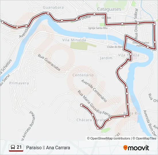 21 Bus Line Map