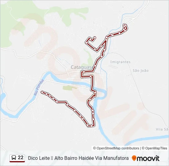 22 Bus Line Map