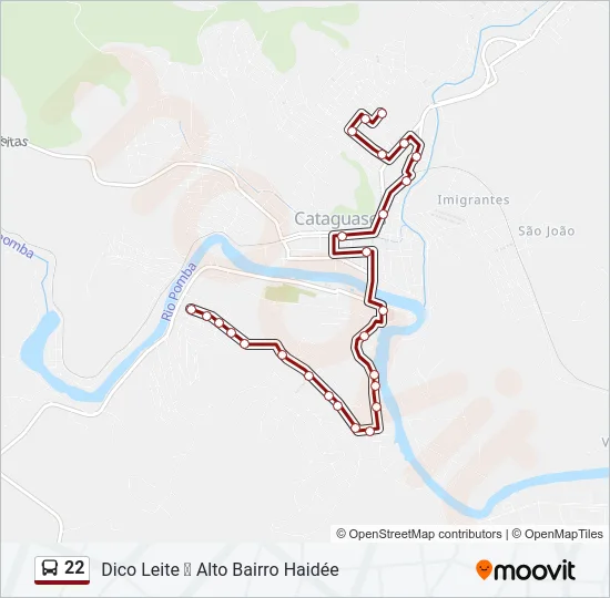 22 Bus Line Map