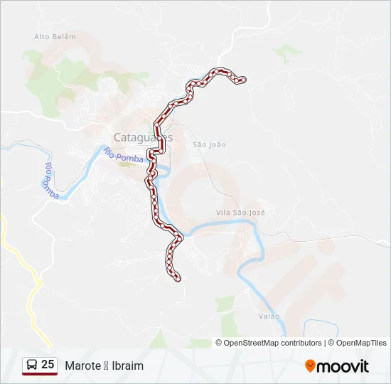 25 Bus Line Map