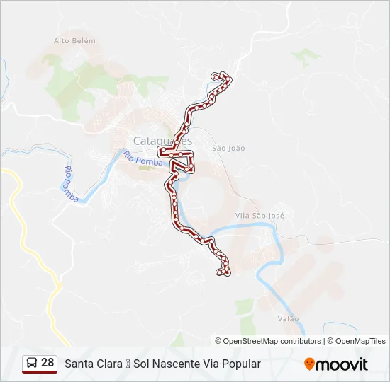 28 Bus Line Map