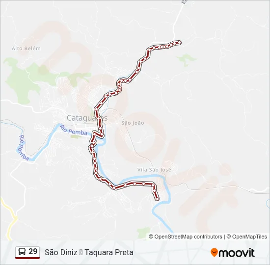 29 Bus Line Map