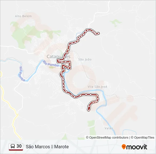 30 Bus Line Map
