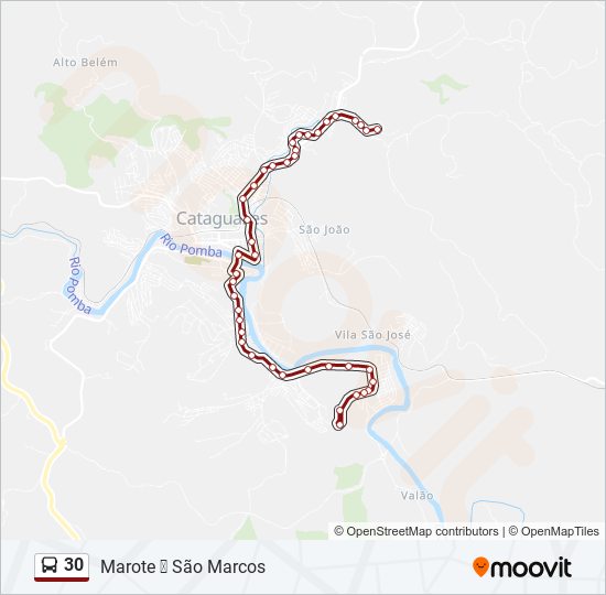 Mapa de 30 de autobús