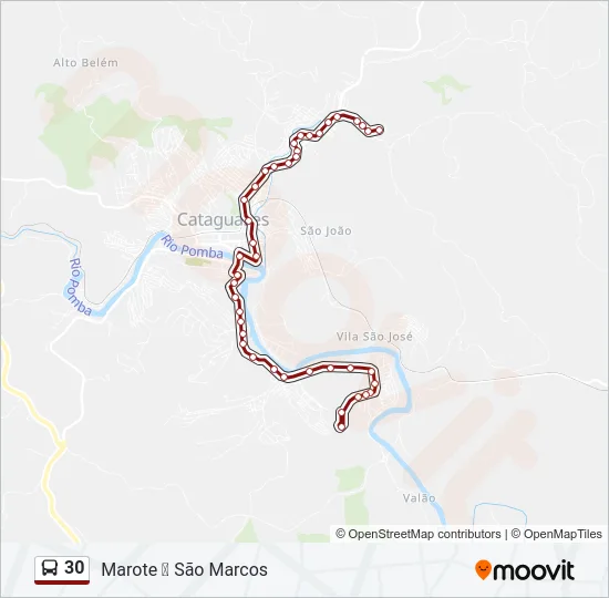 30 Bus Line Map