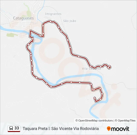 33 Bus Line Map