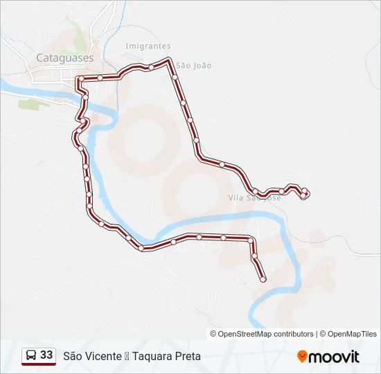 33 Bus Line Map