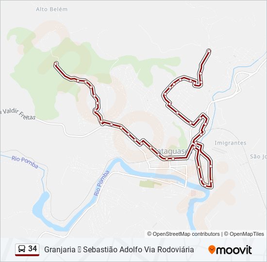 Mapa de 34 de autobús