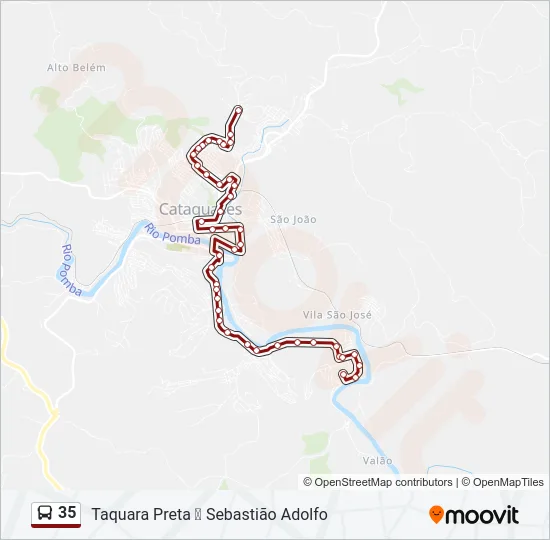 35 Bus Line Map