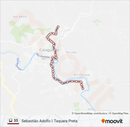 35 Bus Line Map