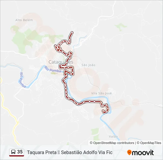 35 Bus Line Map
