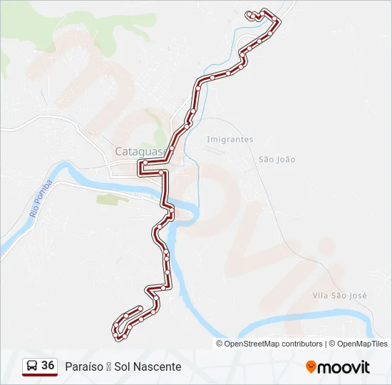 36 Bus Line Map