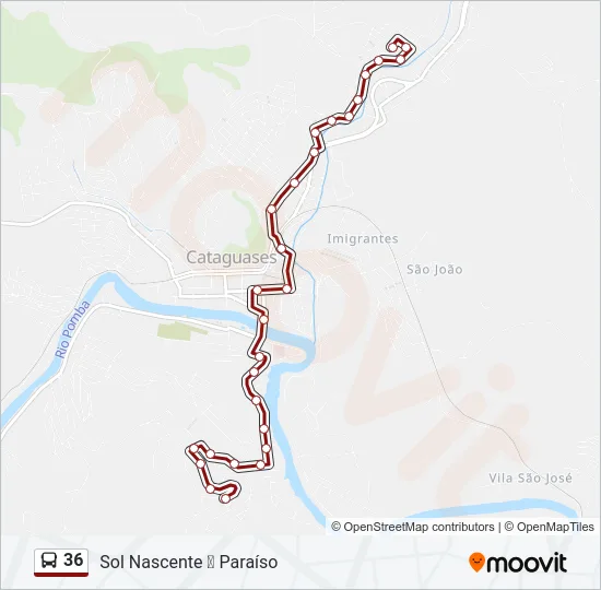 36 Bus Line Map