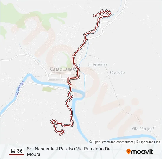36 Bus Line Map