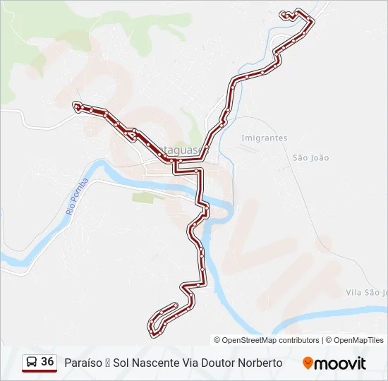 36 Bus Line Map