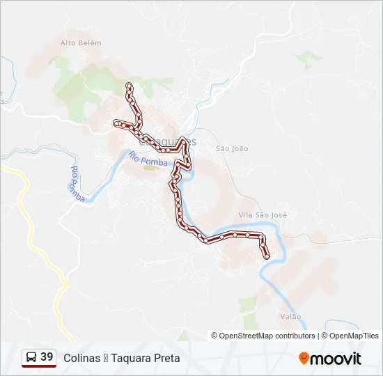 39 Bus Line Map