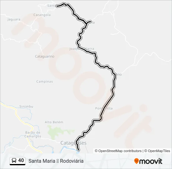 40 Bus Line Map