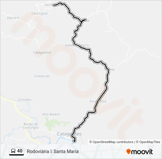 40 Bus Line Map