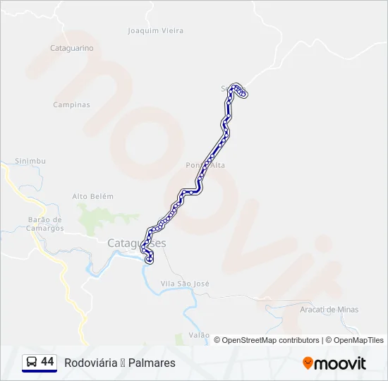 44 Bus Line Map