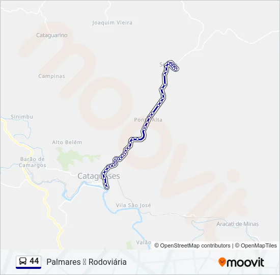 44 Bus Line Map