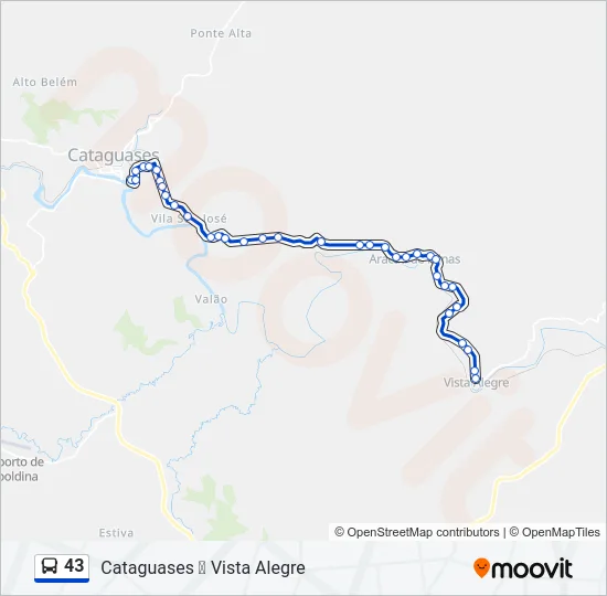 43 Bus Line Map