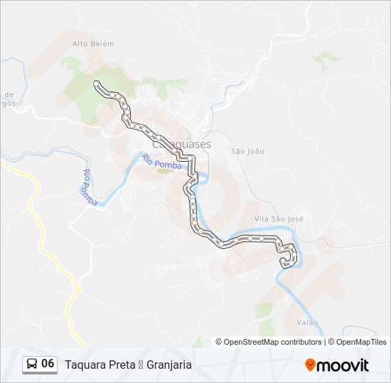 Mapa da linha 06 de ônibus