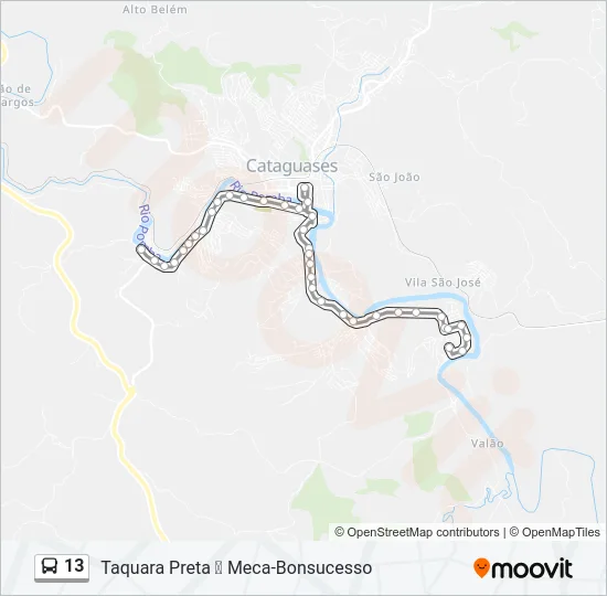 13 Bus Line Map