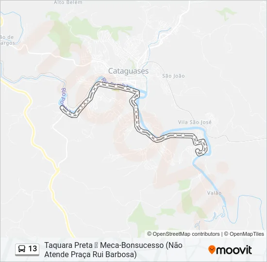 13 Bus Line Map