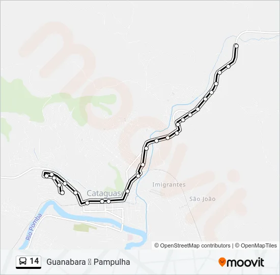 14 Bus Line Map