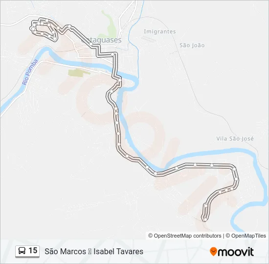 15 Bus Line Map