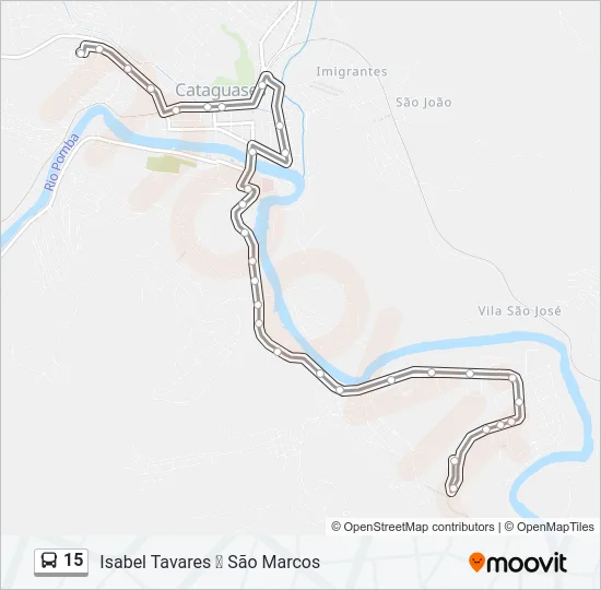 15 Bus Line Map