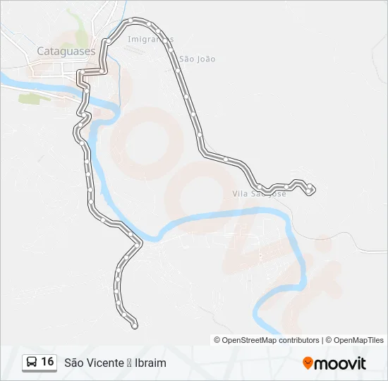 16 Bus Line Map