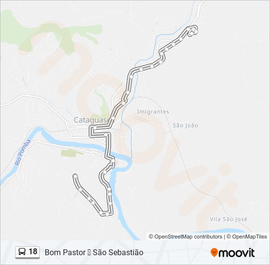 18 bus Line Map