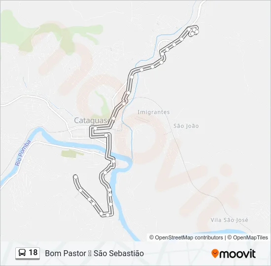 18 Bus Line Map