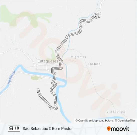 18 Bus Line Map