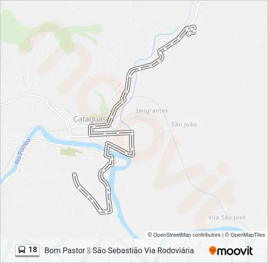 18 Bus Line Map