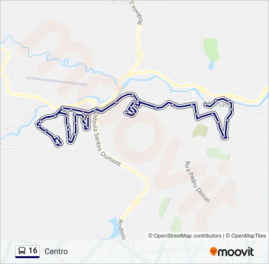 16 Bus Line Map