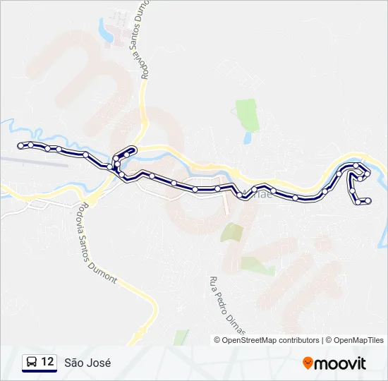 12 Bus Line Map