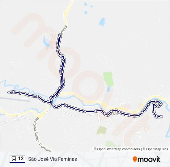 12 Bus Line Map