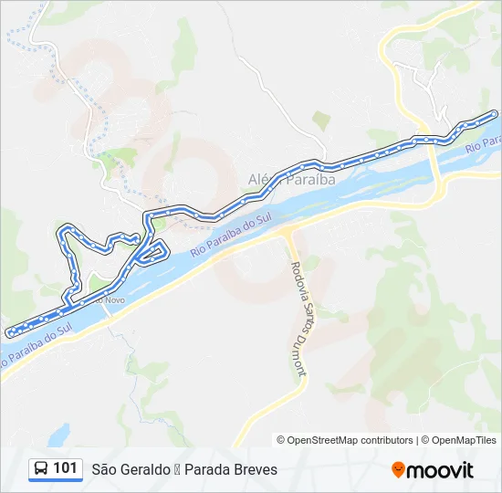 101 Bus Line Map