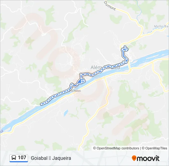 107 Bus Line Map