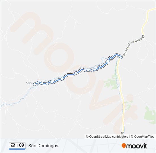 Mapa de 109 de autobús