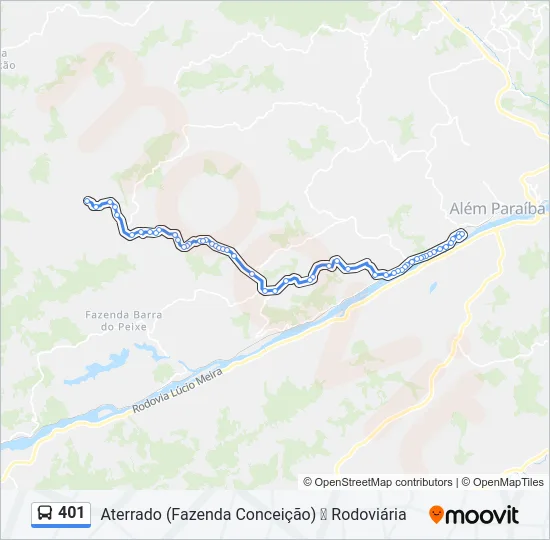401 Bus Line Map