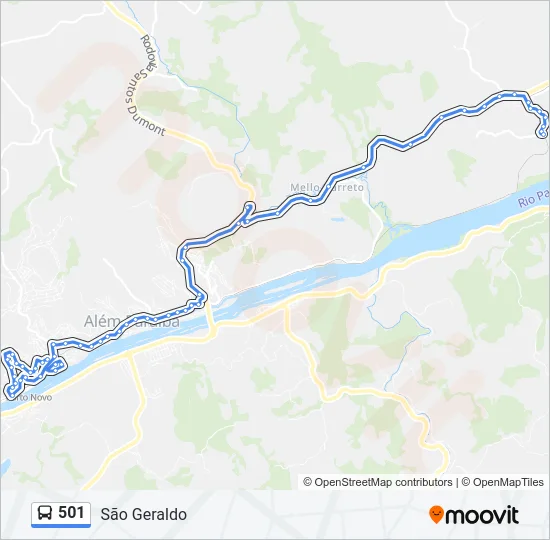 501 Bus Line Map