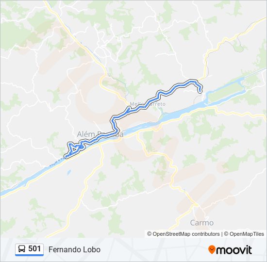 501 bus Line Map