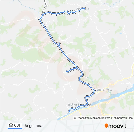 601 Bus Line Map