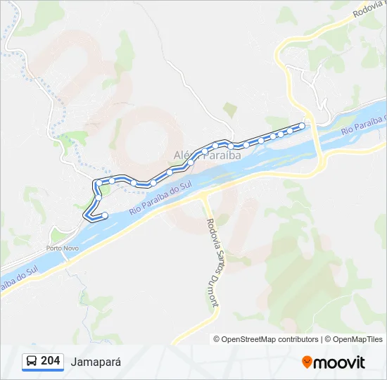 204 Bus Line Map