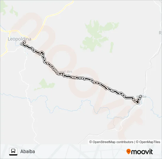 LEOPOLDINA / ABAÍBA Bus Line Map