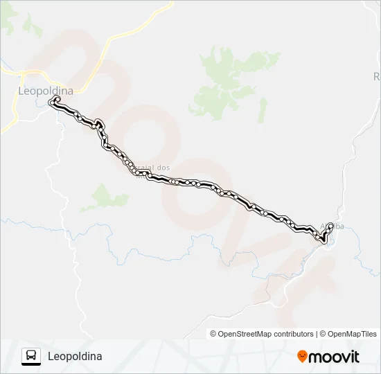 LEOPOLDINA / ABAÍBA Bus Line Map
